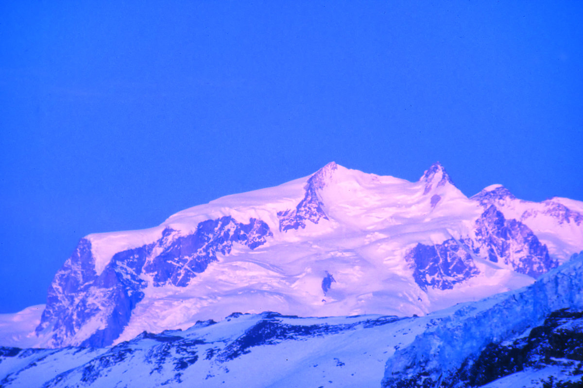 Monte Rosa im Abendlicht, Wallis